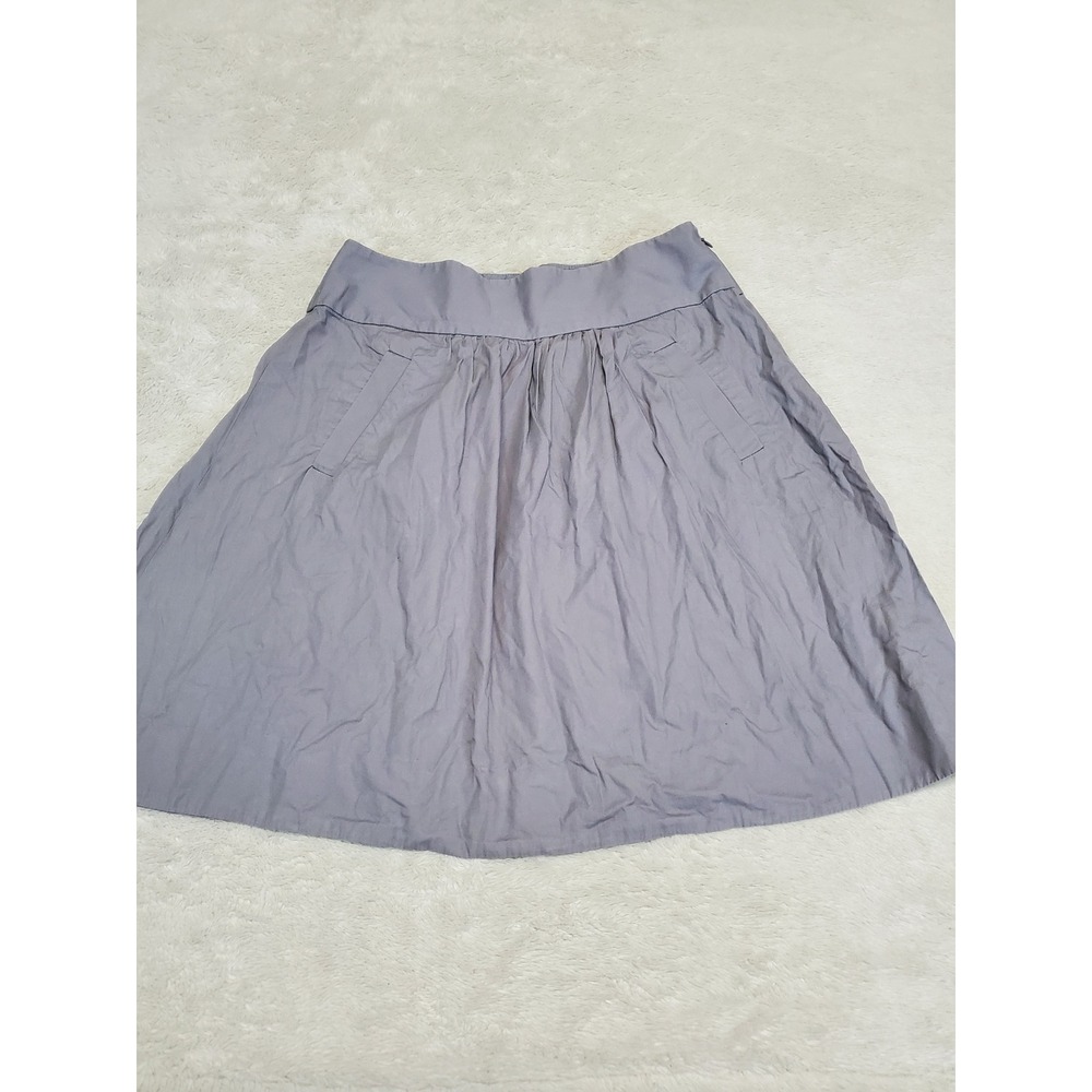 J. Crew Solid Gray Cotton Mini Skirt 2 Basic Simple Summer Classic Minimalist